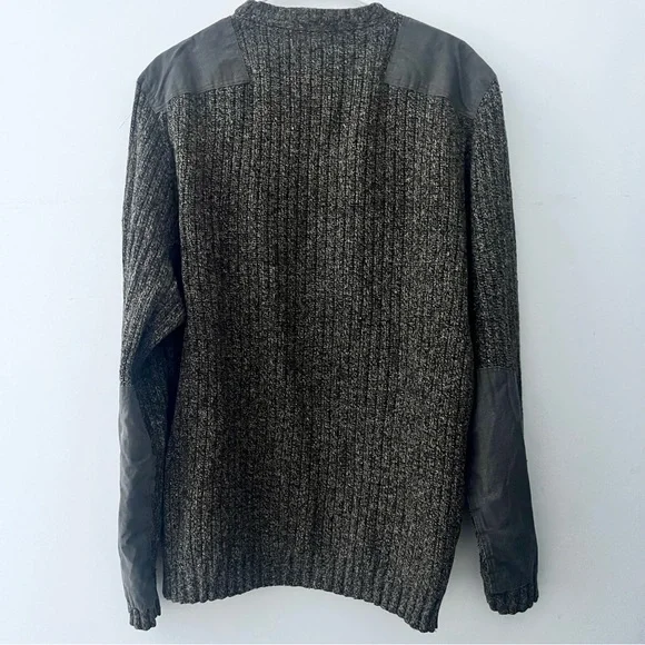 Eddie Bauer green Sweater with elbow patches cotton and wool size XL - Picture 2 of 7